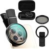 MSIHEY Filtro polarizzatore per smartphone, adattatore clip-on CPL, rivestimento multistrato HD bifacciale, filtro polarizzatore in vetro ottico per iPhone, Samsung