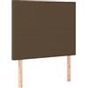vidaXL Testiera 2 pz Marrone Scuro 100x5x78/88 cm in Tessuto