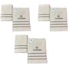 Renato Balestra 3 Set di 2 Asciugamani da bagno (1 viso e 1 bidet) Panna