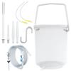 TopQuaFocus - Kit secchio per clistere per pulizia del colon 2L Secchio per clistere in plastica impermeabile Soffione doccia per clistere da 6 pezzi