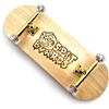 SPITBOARDS 34 mm Fingerboard Complete Wood Pro Set-Up (pre-assemblato, 5 strati), Pro Trucks, CNC Bearing Wheels, Foam Grip Tape, (Deck: Bamboo Wood, Trucks: Oro, Ruote trasparenti)