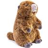 Lilizzhoumax Peluche Marmotta 25cm/10" Giocattolo Simulazione Morbido Bambole Animali Selvatici Regalo per Bambini e Amici