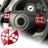 KUNGKIC Per Mercedes-Benz SLK R171 2004 2005 2006 2007 2008 2009 2010 in fibra di carbonio per auto, telaio per tasti del volante, decorazione per interni, idea regalo (rosso)