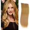 XFSRG Extension Clipin Invisibili 100% Capelli Veri 20cm Lisce per Donne e Ragazze Facili da Applicare, Effetto Naturale（Oro）