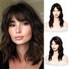 PARXITN Hair Topper per capelli sintetici da donna, 35 cm, con pony, wiglets per capelli sottili, marrone profondo