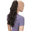 CAISHA 50cm Coda Di Cavallo Elena Con 2 Nastri Posticci Per Capelli Capelli Finti Riccioli Marrone Scuro HC3a-1