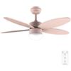 Cecotec - Ventilatore da Soffitto con Luce EnergySilence Aero 4260 Full Orange - 40 W con Motore DC e 42" con Luce LED, Telecomando, Timer, 6 Velocità e 5 Pale Reversibili