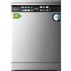 Cecotec Lavastoviglie da incasso Bolero Aguazero 6700 Inox B.60cm, 15 coperti, Classe B, Motore Inverter Plus, Display Color, 14 programmi, O2 Dry, Turbo Dry+, Dual Zone, Vassoio regolabile, AutoClean