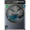 Cecotec Lavatrice 8Kg Carica Frontale Bolero DressCode 8900 Inverter FullColor Steel A. Acciaio 1400 Giri, Schermo 10,3", 11 Programmi, Inverter, SteamMax, Classe A