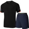 ZUOYIMEI T-Shirt Uomo Set Estivo Set Tshirt Uomo Set Tuta Uomo Maglietta Basket Uomo Maglietta Palestra Uomo Manichetta Sportiva Uomo D-Black3 M