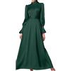 Vhersily Vestito Lungo Autunnale 2024 con Maniche Lunghe a Palloncino Vita Stretta e Design Minimalista per Look da Fata - Abiti Eleganti Donna Cerimonia Autunno Cinturata in Tessuto Monocromatico