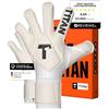 T1TAN Legend White-out Guanti da Portiere con Protezione per Le Dita per allenamenti e Partite, Bambini e Adulti, Guanti Professionali, taglia 8