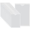 HLIWS 12 Pezzi Trasparente Autoadesivo Supporto,per supermercati-7x11cm | PVC,con adesivo sul retro,trasparente,impermeabile,utilizzabile come porta biglietti da visita,etichette per scaffali