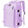 Leyrica Zaino da Viaggio per Ryanair/Wizzair 40x20x25 Bagaglio a Mano Unisex Borse da Cabina Zaino per Laptop 15 pollici Daypack Casual Zaino Università (Viola)
