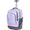 CONPHERON Zaino Trolley con Ruote per Studenti, impermeabile, Ragazzi Ragazze Zaino Trolley Rolling Zaino da viaggio, 32x21x46 cm