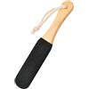 XIELBIS 1 raspa per pedicure, con manico ergonomico in legno, pietra pomice per piedi, per rimuovere pelle morta dura, calli e talloni screpolati (nero)