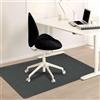 Lurowo Tappetino per sedia da ufficio, autoadesivo, in legno duro, in PVC, antiscivolo, per ufficio, casa (grigio scuro, 120 x 90 cm)