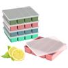 Hoqque Ghiaccio Stampo Stampi Cubetti Riutilizzabili in Silicone con Coperchio 4 Pezzi Forma Portaghiaccio Stampini Formine Ice Maker Cube Tray Vaschetta Formaghiaccio Grandi Freezer Contenitori
