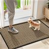 LEKEEPGO Zerbino Ingresso Interno 43x75cm, Tappeto Ingresso Interno Antiscivolo, Tappeti Lavabile, Tappetino Assorbente per Casa Porta, Entrata, Corridoio, Nero