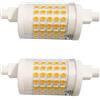 YAKAiYAL Lampadina LED 10W R7s 78MM Dimmerabile Bianco Caldo 3000K AC220-240V Doppio Termina J78 Lampadine in Ceramica a 360 Gradi 2-Pack