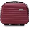 WITTCHEN Necessaire da viaggio Custodia per cosmetici Valigia da viaggio Bagaglio a mano Valigia cabina Valigia ABS Borsa da toilette Rigido Groove Line maroon Ryanair/ITA Airways/easyJet