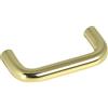 OBF 72 1342 02 - Maniglia per mobili Grimme Sulis, ø 10 mm, larghezza 74 mm, manico in acciaio ottonato, colore argento, distanza tra i fori 64 mm