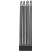 kwb Bit Set da 4 pezzi lunghezza 150 mm, extra lungo con gambo 1/4 di pollice secondo ISO 1173 E 6.3, Grigio