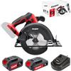 Energizer - Sega Circolare a Batteria 20V (Batterie Incluse) - 4000 Giri/Min - Lama da 165 mm/Taglio fino a 45 mm (33 mm a 45°) - Guida di Scorrimento + Chiave di Cambio + Lama per Legno Inclusa