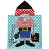 JFAN Accappatoio Piscina Bambino Spiaggia Cappuccio Cartoon Animato Bagno Ragazzi Bello Multi-stile Protezione Solare Doccia Nuotare Asciugamano 2-10 Anni Capitano pirata