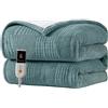 Texciting Coperta Riscaldante Elettrica-150x200cm Morbida,Verde | Coperta Elettrica 9 Temperature Regolabili 2-10 ore di Spegnimento Automatico Lavabile in lavatrice,Per divano e letto