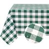 DWCN Tovaglia a quadretti, per esterni, lavabile, resistente alle intemperie, antimacchia, impermeabile, per esterni, picnic, sala da pranzo, festival, matrimoni, verde e bianco, 135 x 180 cm