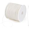 Maxmoc Filo cerato, 0,5mm x 106m Filo cerato con ago per perline, filo di poliestere cerato. Filo cerato per bracciali, collane, creazione di gioielli, fai da te (Bianco)