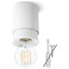 twister LIGHTING Twister Living Plafoniere da Soffitto - Lampada E27, Facile da Installare Senza Viti, Gancio Incluso, Protetta da Brevetto, Bianco, Classe A++