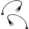 kalb Material für Möbel Lampada flessibile da letto a LED/Lampada da lettura a LED con funzione di ricarica USB integrata cromata (set da 1 o 2 pezzi cromati), selezione: set da 2 pezzi cromati