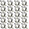 LteelDay Faretto Incasso Cartongesso GU10, Metallo Nichel Spazzolato Cornice, incl Portalampada GU10, Faretti da Incasso Rotondo Portafaretto per 50mm LED e Alogeno, Foro ø68-80mm, Set da 20