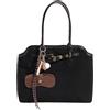 unisoul Borsa a mano da donna in pelle scamosciata - Tote Bag grande borsa shopper borsa a tracolla borsa da donna per college scuola lavoro viaggi shopping, Nero