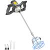 CUBEWAY Agitatore per calcestruzzo, 1200 W, trasmissione a 6 marce, 0-1050 giri/min, asta a spirale M14, 60 cm, miscelatore manuale per calcestruzzo, malta, intonaco, vernice, colla e cemento
