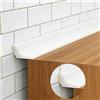 WOLAIYE Barriera d'acqua per lavandino, barriera trasparente per la soglia della doccia, barriera impermeabile per bagno, striscia di silicone pieghevole, paraspruzzi (trasparente, 2 m)