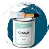 PECTRO Chalk Paint Vernice a Gesso 750ml + Pennello Tondo in Legno Pack - Pittura per Mobili Senza Carteggiare - Chalk Paint Bianco e Colori per legno Efetto Polvere (BLU PROFONDO)