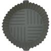 Fackelmann 42694 - Cestino rotondo in silicone, stampo per friggitrice ad aria calda, stampo per friggitrice senza olio, silicone, grigio, 18 x 4,5 cm