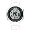 Forrader Orologio digitale da uomo, ultra sottile, minimalista, sportivo, impermeabile, con display grandangolare, cinturino in gomma, orologio da polso per uomo e donna, bianco, Classico