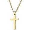 Lifetime Bling Collana a catena in oro 14K con croce per donne e uomini, con placcatura in oro bianco 14K fino a 20 volte superiore rispetto ad altre collane a croce - durevole, 24 inches, Oro Bianco
