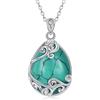 YAFEINI Collana con Ciondolo in Filigrana con Catena in Argento Sterling 925 con Pietre di Luna per Donne e Ragazze