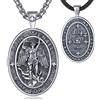 EUDORA Harmony Ball 925 Sterling Silver Arcangelo Michele San Michele Collana per Donna Uomo, San Michele Protezione Amuleto Ciondolo Gioielli Cristiani Cattolici Regali, 24 + 20