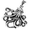 Kiss of Leather Ciondolo a forma di polpo in argento sterling 925 n. 388, Argento