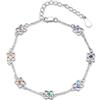 PARYFO Chakra, cavigliera in argento Sterling 925, da donna, con 7 chakra, ideale come regalo per donne, ragazze, mamma, moglie, fidanzata, compleanno, Natale, 9 +2 Zoll, Zirconia cubica, Zirconia