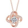 Jrêveinfini Collana Donna Oro Rosa Argento 925 Mamma Lunga Amicizia Maestra Mamma e Figlia, Pendente Anallergici Nichel Free Senza Gioielli Regalo Donna Compleanno San Valentino Anniversario Natale