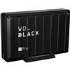WD_BLACK 8TB D10 Game Drive Hard Disk Esterno, USB 3.2 Gen 1, 7200 RPM, fino a 250 MB/s, HDD esterno, Compatibile con Playstation, Xbox, PC e Mac, Tecnologia di raffreddamento attivo