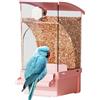 Generico Dispenser Cibo Pappagalli,Ciotola Automatica Per Uccelli | Accessori Gabbia Voliera con Distributore Snack per Pappagalli Conure Cocorite Canarini