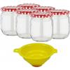 mikken (Viva per la casa - 6 Barattoli da 425 ML/barattoli con Tappo a Vite, Incluso Un riempimento Imbuto)